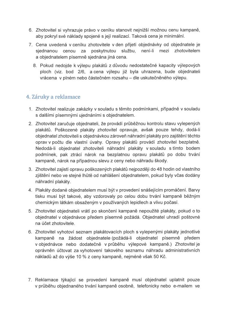 obchodní podmínky